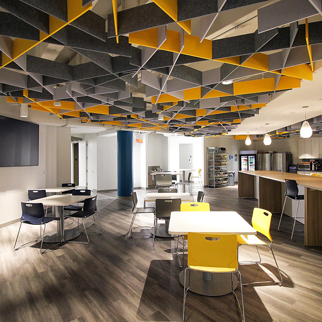 Modules de plafond acoustiques irréguliers