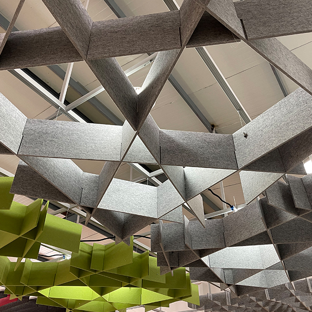 Modules de plafond acoustiques irréguliers